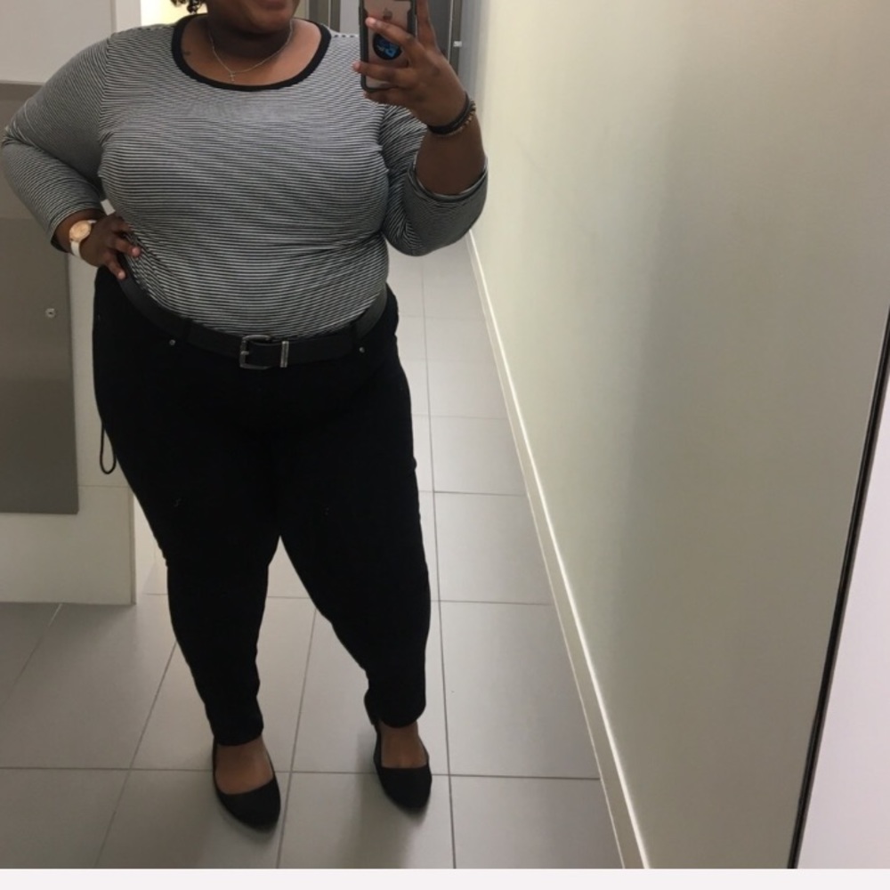 2 Old Navy Plus Size Stripped Long Sleeve Shirts